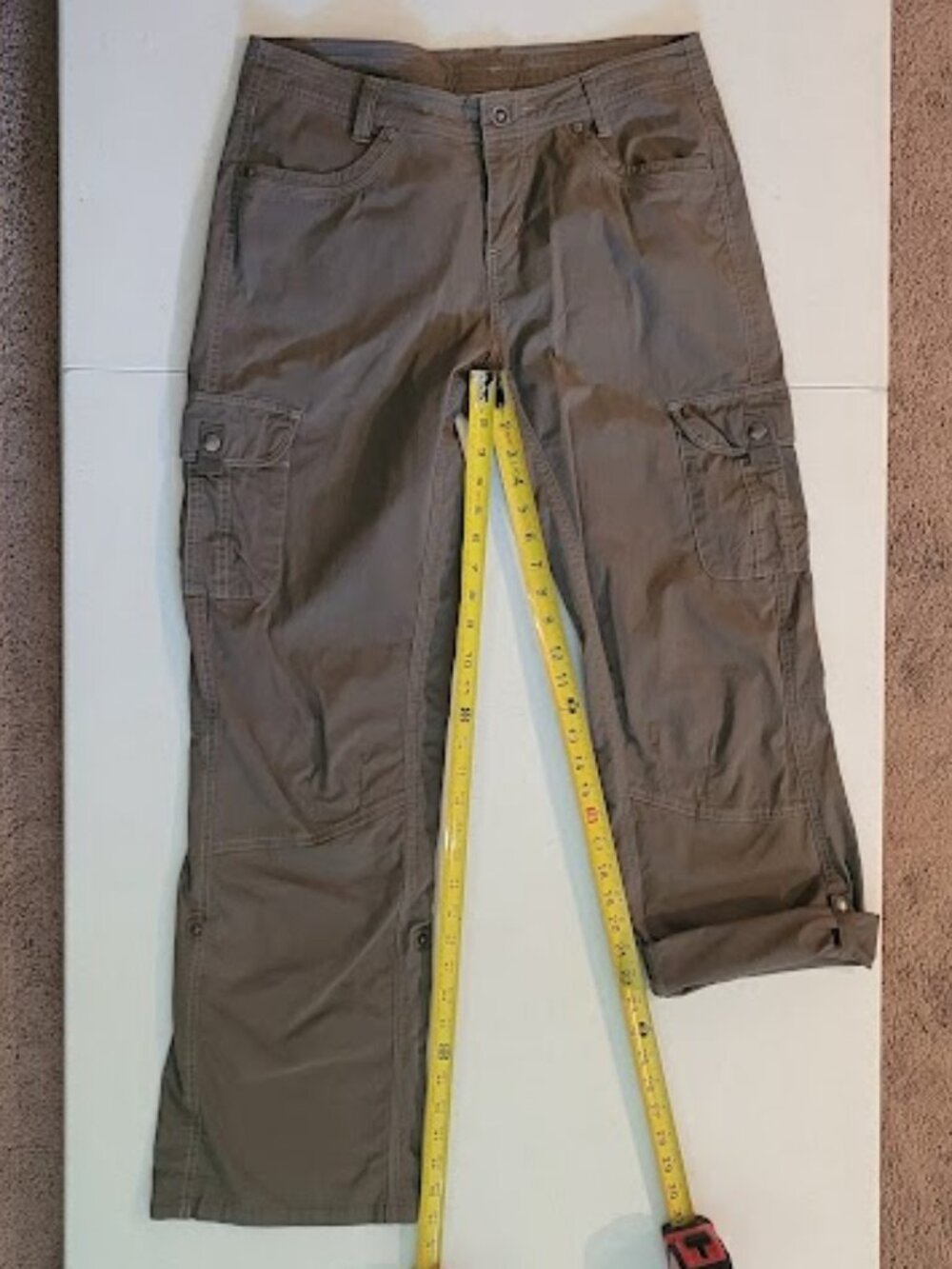 Size 10 Regular Kuhl Women's Army Green Freeflex Roll-up Pants